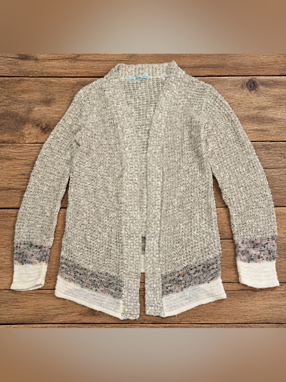maurices Women’s Small Marled Knit Open Front Cardigan Sweater Boho